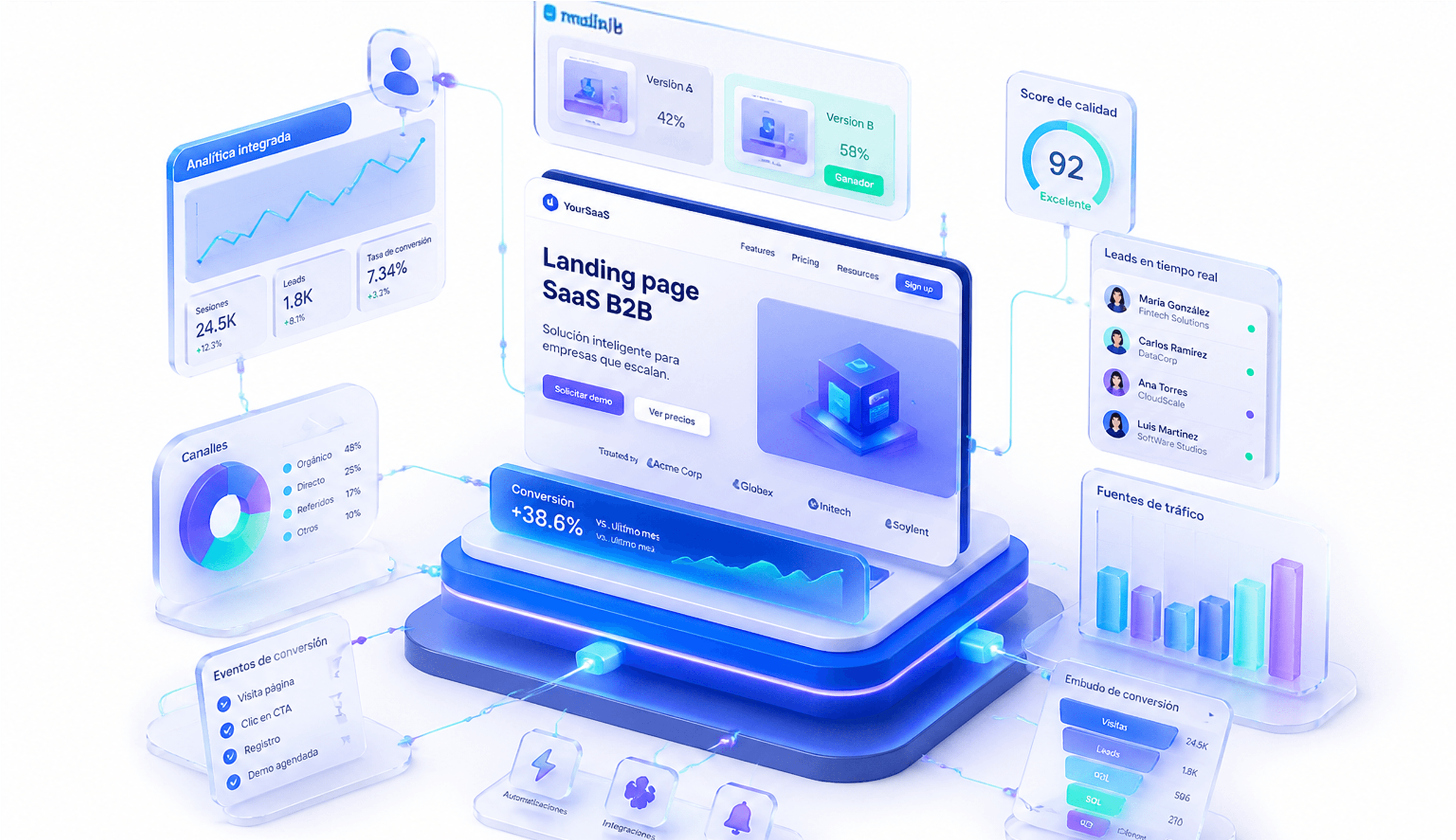 Landing page SaaS B2B